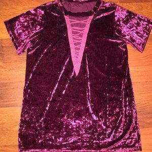 Velvet top lace up detail